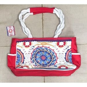 Paul Brent Nautical Purse Red White Blue Coastal Cowgirl Beach Fun Americana